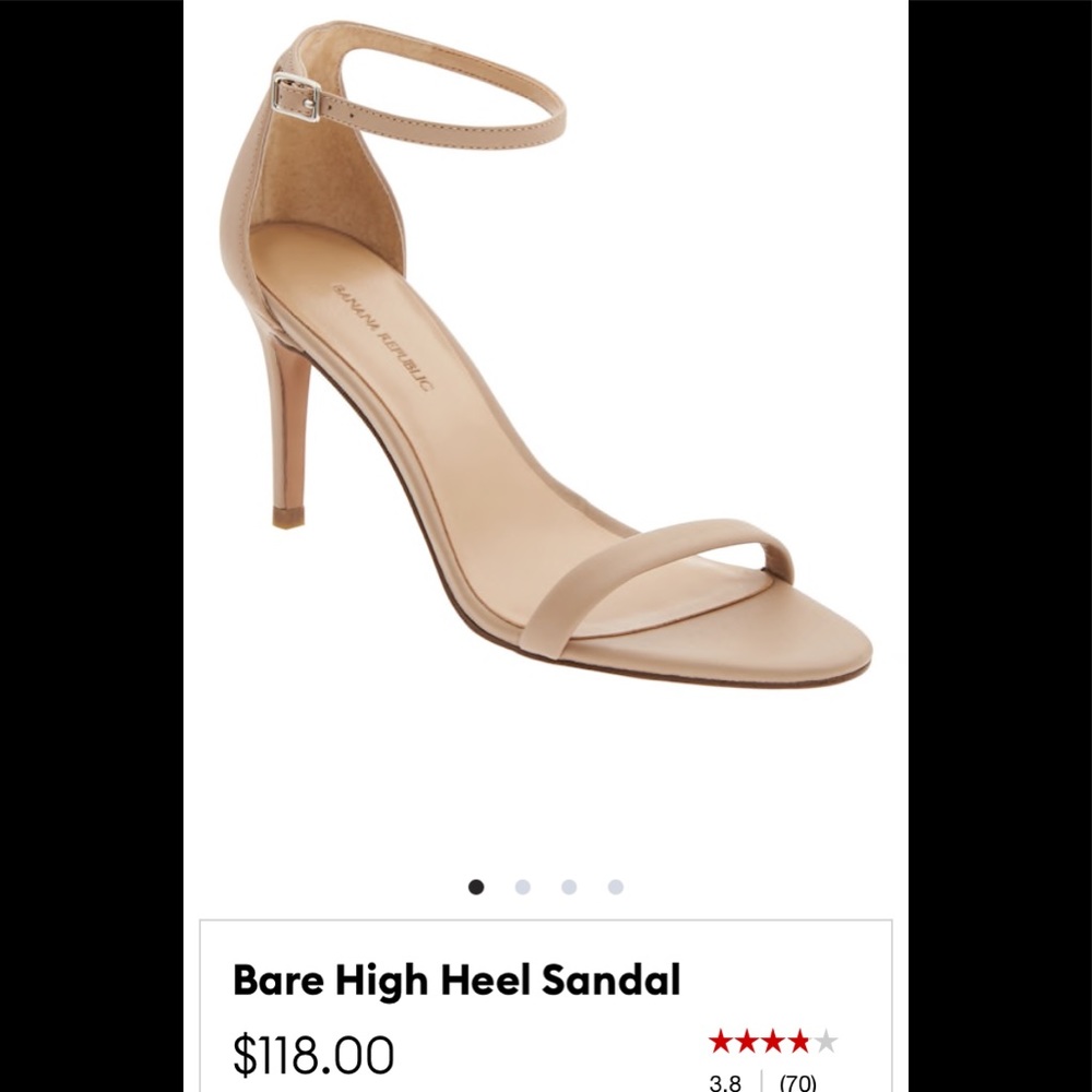 7.5, Banana Republic Nude Barely There Heels